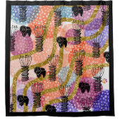 CHOW CHOW抽象芸術シャワーカーテン シャワーカーテン (正面)