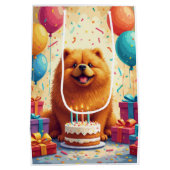 Chow Chow Birthday Celebration ミディアムペーパーバッグ (裏面)