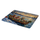 Chow Chow Christmas Boat Holiday カッティングボード (角)