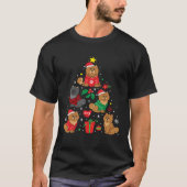 Chow Chow Christmas Dog Tree Tシャツ (正面)