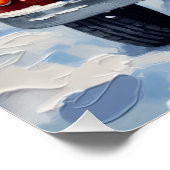 Chow Chow Christmas Red Truck Holiday ポスター (コーナー)