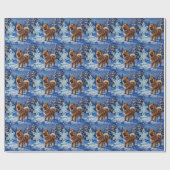 Chow Chow Christmas Sculpture Garden Holiday ラッピングペーパー (フラット)