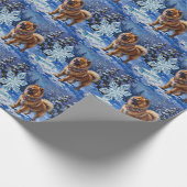 Chow Chow Christmas Sculpture Garden Holiday ラッピングペーパー (角)