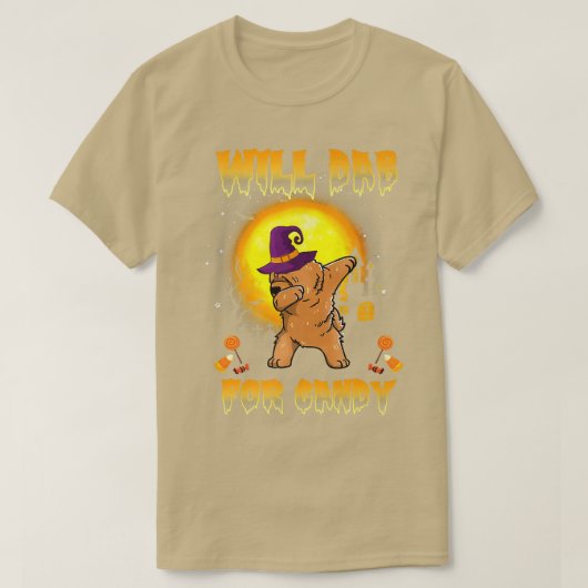 Chow Chow Dabbing Dog Will Dab For Candy Funny Hal Tシャツ (デザイン正面)