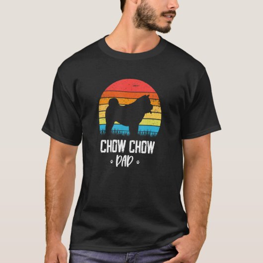 Chow Chow Dad Retro Vintage Tシャツ (正面)