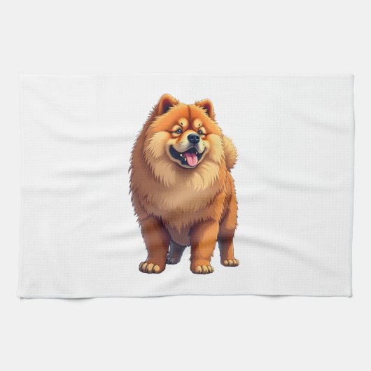 Chow Chow Dog Chinese Dog Breed for a Chow Chow Co キッチンタオル (横)