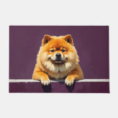Chow Chow Dog Doormat Art ドアマット (正面)