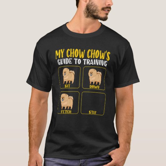 chow chow dog mom dad training guide dogs tシャツ (正面)