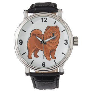 Chow Chow Dog Wrist Watch Fluffy Pet Style 腕時計