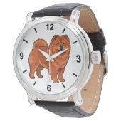 Chow Chow Dog Wrist Watch Fluffy Pet Style 腕時計 (アングル)