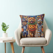 Chow Chow Dogs Trick-or-Treating Halloween Costume クッション (椅子)
