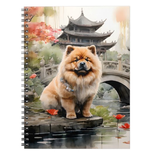 Chow Chow Exploring a Chinese Garden ノートブック (正面)