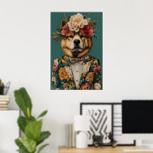 Chow Chow In Suit Poster, Chow Chow Portrait, Chow ポスター (ホームオフィス)