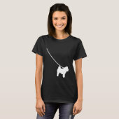 Chow Chow on a Leash Dog Mom Dad Pet Cute Puppy Tシャツ (正面フル)