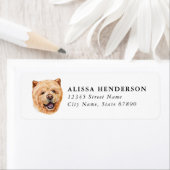 Chow Chow Return Address Labels ラベル (インサイチュ)