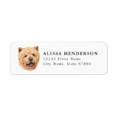 Chow Chow Return Address Labels ラベル (正面)