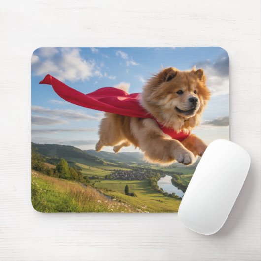 Chow Chow Superhero Mousepad マウスパッド (マウス)