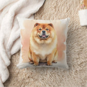 Chow Chow Watercolor Cloud Layer Art クッション (ブランケット)