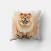 Chow Chow Watercolor Cloud Layer Art クッション (裏面)