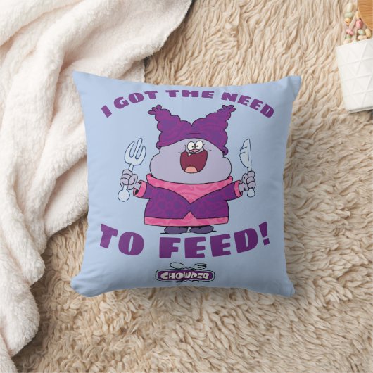 Chowder With Fork and Knife クッション (ブランケット)