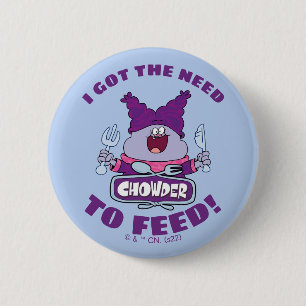 Chowder With Fork and Knife 缶バッジ
