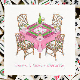 Chows & Chardonnay乾杯!おしゃれマージャンパーティー スタンダードカクテルナプキン