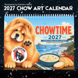 CHOWTIME 2027 ・MEDIUM ・Chow Art ・Sandra Miller カレンダー