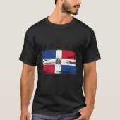 Chrのドミニカ共和国国旗のプルオーバー Tシャツ (正面)