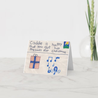 Chrimas Thank you (child) サンキューカード