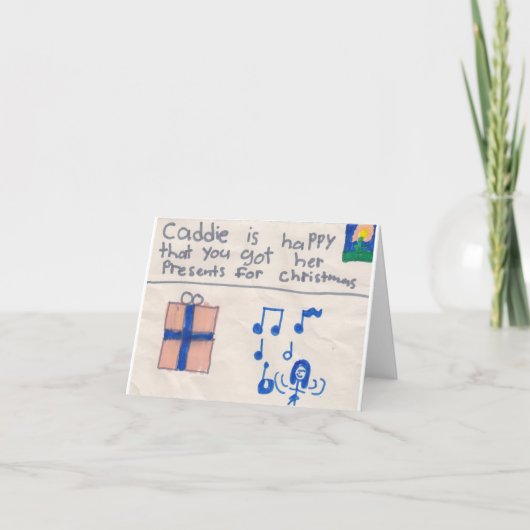 Chrimas Thank you (child) サンキューカード (正面)