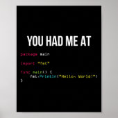 Chrisのクールなコーディングとゲーム好きのための「Hello World」で私はあなたに惚れた ポスター (正面)