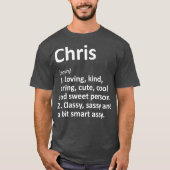 CHRIS定義名パーソナライズされたギフおもしろいト Tシャツ (正面)
