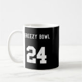 Chris Breezy 24 On Back  コーヒーマグカップ (左)