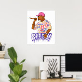 Chris Brown Breezy Bowl XX Graphic ポスター (ホームオフィス)