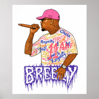 Chris Brown Breezy Bowl XX Graphic ポスター