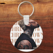 Chris Brown Text  キーホルダー (正面)