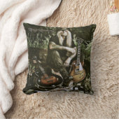 Chris Cafferyギターと一緒に座る(フィルター付き) クッション (ブランケット)