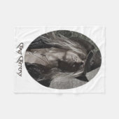 Chris Caffery白黒（楕円）フリースブランケット フリースブランケット (正面(横))