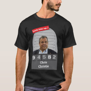 Chris Christie風刺的なMugshotおもしろいが彼をロック Tシャツ