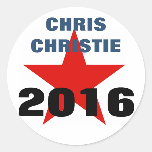 Chris Christie 2016スタンプ ラウンドシール (正面)