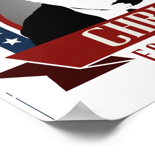 CHRIS CHRISTIE 2016スパングル ポスター (角)