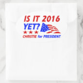 Chris Christie for Presidentデザイン 楕円形シール (バッグ)