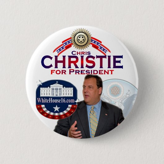 Chris Christie for President Button 缶バッジ (正面)