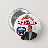 Chris Christie for President Button 缶バッジ (正面&裏面)
