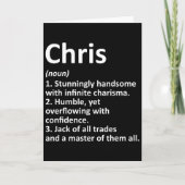 Chris Definition Personalized Name Funny Birthday カード (正面)