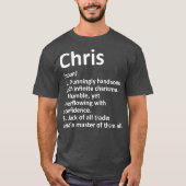 CHRIS Definition Personalized Name Funny Gift Tシャツ (正面)