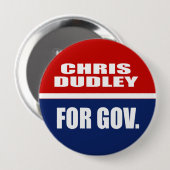 CHRIS DUDLEY知事 缶バッジ (正面&裏面)