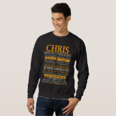 Chris First Name Shirt – 名パーソナライズされた前Chris スウェットシャツ (正面フル)