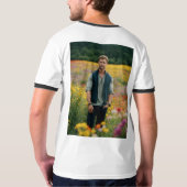 Chris Hemsworthシグネチャー刺繍メンズベーシック Tシャツ (裏面フル)