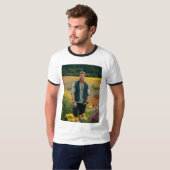 Chris Hemsworthシグネチャー刺繍メンズベーシック Tシャツ (正面フル)